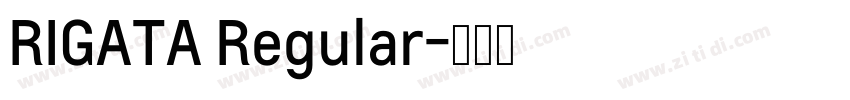 RIGATA Regular字体转换